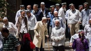 Local Muslims leave a Mosque after Friday prayers at Hotan in China's Xinjiang Uighur Autonomus Region.(AFP File) Local Muslims leave a Mosque after Friday prayers at Hotan in China's Xinjiang Uighur Autonomus Region.(AFP File)