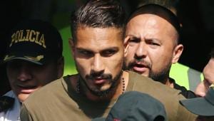 Paolo Guerrero met in Zurich with FIFA President Gianni Infantino to talk about his one-year ban.(REUTERS) Paolo Guerrero met in Zurich with FIFA President Gianni Infantino to talk about his one-year ban.(REUTERS)