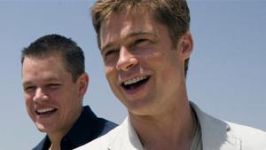 Brad Pitt and Matt Damon starred opposite each other in the Ocean’s movies. Brad Pitt and Matt Damon starred opposite each other in the Ocean’s movies.