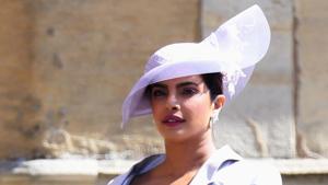 Priyanka Chopra arrives at the wedding of Prince Harry to Meghan Markle at St George's Chapel, Windsor Castle in Windsor.(REUTERS) Priyanka Chopra arrives at the wedding of Prince Harry to Meghan Markle at St George's Chapel, Windsor Castle in Windsor.(REUTERS)
