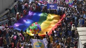 People participates in the pride parade at August Kranti Maidan in Mumbai, on January 28, 2017.(HT Photo) People participates in the pride parade at August Kranti Maidan in Mumbai, on January 28, 2017.(HT Photo)
