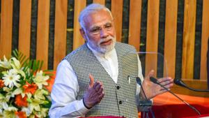 Prime Minister Narendra Modi in Srinagar.(PTI) Prime Minister Narendra Modi in Srinagar.(PTI)