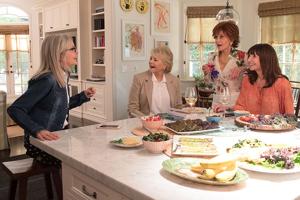 The four women meet regularly for an informal book club. There’s a rebel with an old flame, a recent widow with a much younger man, a frustrated housewife and a divorcee dating online. The whole thing is painfully banal and predictable.