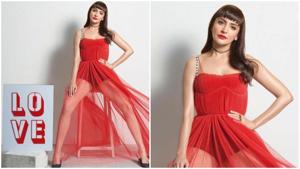 Anushka Sharma’s Dior dress came with a pretty sheer skirt and a lingerie-esque corset style top. (Instagram) Anushka Sharma’s Dior dress came with a pretty sheer skirt and a lingerie-esque corset style top. (Instagram)