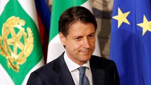 Giuseppe Conte (pictured) sought a more conciliatory tone towards Europe.(Reuters) Giuseppe Conte (pictured) sought a more conciliatory tone towards Europe.(Reuters)