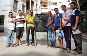Some of the larger housing societies such as Kunal Icon of Pimple Saudagar have installed water meters and have changed existing pipelines to fight the water crisis.(RAHUL RAUT/HT PHOTO) Some of the larger housing societies such as Kunal Icon of Pimple Saudagar have installed water meters and have changed existing pipelines to fight the water crisis.(RAHUL RAUT/HT PHOTO)