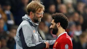 Jurgen Klopp says he is not interested in suggestions Mohamed Salah could prove to be the equal of Cristiano Ronaldo and Lionel Messi.(REUTERS) Jurgen Klopp says he is not interested in suggestions Mohamed Salah could prove to be the equal of Cristiano Ronaldo and Lionel Messi.(REUTERS)