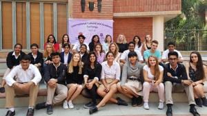 FRIENDS FOR LIFE: Students of Strawberry High School with their counterparts from Poland’s Kolegium Europejskie, an IB World School in Krakow, during a fortnight-long visit to Chandigarh in November last year.(HT Photo) FRIENDS FOR LIFE: Students of Strawberry High School with their counterparts from Poland’s Kolegium Europejskie, an IB World School in Krakow, during a fortnight-long visit to Chandigarh in November last year.(HT Photo)
