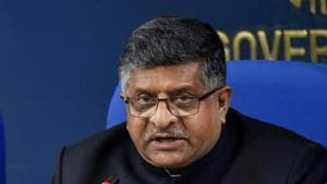 Union minister Ravi Shankar Prasad briefs the media after a cabinet meeting in New Delhi.(PTI File Photo) Union minister Ravi Shankar Prasad briefs the media after a cabinet meeting in New Delhi.(PTI File Photo)