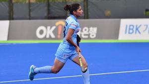Midfielder Udita is one of 48 players who will regroup for the training camp under chief coach Sjoerd Marijne on Monday ahead of the Spain tour and FIH Women’s World Cup.(Hockey India) Midfielder Udita is one of 48 players who will regroup for the training camp under chief coach Sjoerd Marijne on Monday ahead of the Spain tour and FIH Women’s World Cup.(Hockey India)