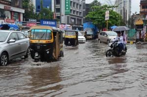 Shivaji Chowk in Kalyan was comletely water-logged during monsoon in June last year(HT FILE) Shivaji Chowk in Kalyan was comletely water-logged during monsoon in June last year(HT FILE)