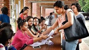The number of students scoring 90% and above this year is 72,599, which is an increase of almost 19,000 from last year, according to information shared by the board.(Sushil Kumar/HT File Photo)
