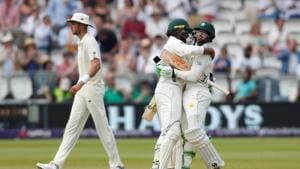 Pakistan beat England by nine wickets in Lord’s Test to go 1-0 up in the two-match series. Follow full cricket score of England vs Pakistan, 1st Test, here(REUTERS) Pakistan beat England by nine wickets in Lord’s Test to go 1-0 up in the two-match series. Follow full cricket score of England vs Pakistan, 1st Test, here(REUTERS)