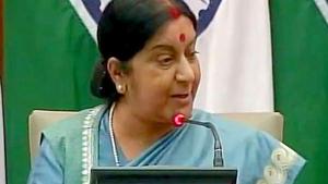 External affairs minister Sushma Swaraj.(ANI Photo) External affairs minister Sushma Swaraj.(ANI Photo)