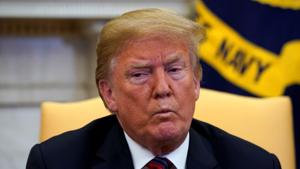 US President Donald Trump sits in the Oval Office of the White House in Washington.(Reuters Photo) US President Donald Trump sits in the Oval Office of the White House in Washington.(Reuters Photo)