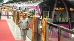 Passenger services on the Kalkaji Mandir-Janakpuri West segment, which has 16 stations — 14 underground and two elevated — will begin from Tuesday.(ANI/Twitter) Passenger services on the Kalkaji Mandir-Janakpuri West segment, which has 16 stations — 14 underground and two elevated — will begin from Tuesday.(ANI/Twitter)