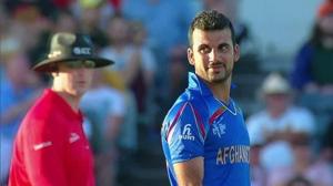 Dawlat Zadran hurt himself during training in India and was advised a month’s rest, thus ruling him out of the Afghanistan cricket team’s inaugural Test vs the Indian cricket team.(Twitter) Dawlat Zadran hurt himself during training in India and was advised a month’s rest, thus ruling him out of the Afghanistan cricket team’s inaugural Test vs the Indian cricket team.(Twitter)