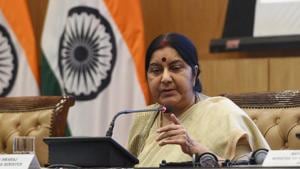 External affairs minister Sushma Swaraj said India has sent Vijay Mallya’s extradition request to the UK and the case in going on in British courts.(HT/Mohd Zakir) External affairs minister Sushma Swaraj said India has sent Vijay Mallya’s extradition request to the UK and the case in going on in British courts.(HT/Mohd Zakir)