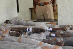 A tenant verification drive in northeast Delhi’s Welcome led the police to a gang of alleged sandalwood smugglers and recovery of 1,340 kg of sandalwood worth over Rs 2 crore in the Indian market.(HT Photo) A tenant verification drive in northeast Delhi’s Welcome led the police to a gang of alleged sandalwood smugglers and recovery of 1,340 kg of sandalwood worth over Rs 2 crore in the Indian market.(HT Photo)