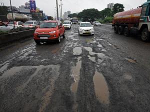 This year, BMC decided to buy raw materials from a German firm and manufacture its own pothole mix to reduce costs.(Representational photo)