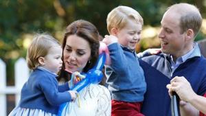 Britain's Prince William (2nd R), Catherine, Duchess of Cambridge (2nd L), Prince George and Princess Charlotte (L) watch as a man inflates balloons at a children's party at Government House in Victoria, British Columbia, Canada.(REUTERS File Photo) Britain's Prince William (2nd R), Catherine, Duchess of Cambridge (2nd L), Prince George and Princess Charlotte (L) watch as a man inflates balloons at a children's party at Government House in Victoria, British Columbia, Canada.(REUTERS File Photo)