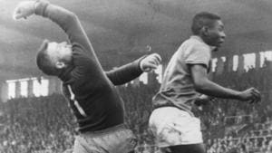 Pele was an international for almost a year before the Sweden sojourn in 1958 but football wasn’t the globally televised sport it is now and digital connectivity was an idea whose time still hadn’t come.(Getty Images) Pele was an international for almost a year before the Sweden sojourn in 1958 but football wasn’t the globally televised sport it is now and digital connectivity was an idea whose time still hadn’t come.(Getty Images)