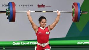 Indian weightlifter Sanjita Chanu is facing a four-year ban after testing positive in a dope test.(PTI) Indian weightlifter Sanjita Chanu is facing a four-year ban after testing positive in a dope test.(PTI)