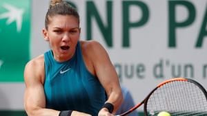 Romania's Simona Halep in action during her third round match against Germany's Andrea Petkovic.(REUTERS) Romania's Simona Halep in action during her third round match against Germany's Andrea Petkovic.(REUTERS)