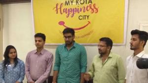 The ‘Making Kota, Happiness City’ website being launched on Sunday.(HT PHOTO) The ‘Making Kota, Happiness City’ website being launched on Sunday.(HT PHOTO)