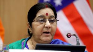 Sushma Swaraj was flying from Trivandrum to Mauritius when the plane went ‘missing’(Reuters File) Sushma Swaraj was flying from Trivandrum to Mauritius when the plane went ‘missing’(Reuters File)