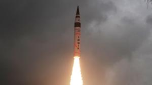 This was the sixth trial of the state-of-the-art Agni-5. The missile covered its full distance during the trial which was a total success.(Reuters file photo) This was the sixth trial of the state-of-the-art Agni-5. The missile covered its full distance during the trial which was a total success.(Reuters file photo)