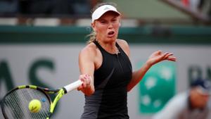 Caroline Wozniacki’s match vs Daria Kasatkina was called off due to bad light, with the latter leading what was a thrilling game.(REUTERS) Caroline Wozniacki’s match vs Daria Kasatkina was called off due to bad light, with the latter leading what was a thrilling game.(REUTERS)