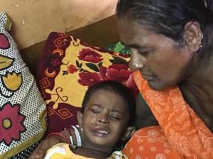 The boy Ayan Dhanuk’s right eye was ‘almost punctured’ in the attack by the dogs.(HT Photo) The boy Ayan Dhanuk’s right eye was ‘almost punctured’ in the attack by the dogs.(HT Photo)
