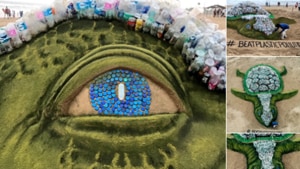(‘Biggest Sand Turtle’ by sand artist Sudarsan Pattnaik on World Environment Day (Sudarsan Pattanaik/Twitter))