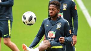Brazil's midfielder Fred takes part in a training session at Anfield stadium in Liverpool.(AFP) Brazil's midfielder Fred takes part in a training session at Anfield stadium in Liverpool.(AFP)