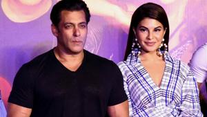 Salman Khan, Jacqueline Fernandez pose for a picture during the music launch of the upcoming action thriller Hindi film Race 3 in Mumbai.(AFP) Salman Khan, Jacqueline Fernandez pose for a picture during the music launch of the upcoming action thriller Hindi film Race 3 in Mumbai.(AFP)