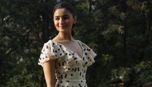 Alia Bhatt seen at filmmaker Karan Johar’s office in Mumbai.(IANS) Alia Bhatt seen at filmmaker Karan Johar’s office in Mumbai.(IANS)