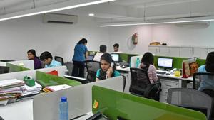 “The performance of the service sector was disappointing in May, as output dipped into contraction for the first time in three months,” said Aashna Dodhia, economist at IHS Markit, and author of Nikkei India Services Business Activity report.(Anindito Mukherjee/Bloomberg) “The performance of the service sector was disappointing in May, as output dipped into contraction for the first time in three months,” said Aashna Dodhia, economist at IHS Markit, and author of Nikkei India Services Business Activity report.(Anindito Mukherjee/Bloomberg)