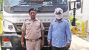 A truck with 280kg marijuana was seized and Rajpal Yadav was arrested with a suspected gang member.(Picture courtesy: Sourced) A truck with 280kg marijuana was seized and Rajpal Yadav was arrested with a suspected gang member.(Picture courtesy: Sourced)
