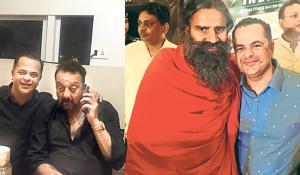 (LtoR) Chef Vicky Ratnani with Sanjay Dutt and with Ramdev. (LtoR) Chef Vicky Ratnani with Sanjay Dutt and with Ramdev.