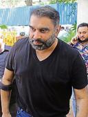 Parag Sanghvi at the Thane anti-extortion cell office on Wednesday.(Praful Gangurde/ Hindustan Times) Parag Sanghvi at the Thane anti-extortion cell office on Wednesday.(Praful Gangurde/ Hindustan Times)