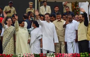 The Congress, under a reminted and more accommodating Rahul Gandhi, appears to be slowly accepting that it cannot dictate terms to any party in the country, and that for its very survival, it must now be ready to compromise and cede political space to potential adversaries.(AFP)