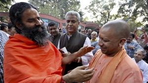 A file photo of Baba Ramdev with Uttar Pradesh chief minister Yogi Adityanath.(HT File Photo) A file photo of Baba Ramdev with Uttar Pradesh chief minister Yogi Adityanath.(HT File Photo)