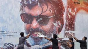 Rajnikanth fans celebrate the release of his film 'Kaala', in Chennai on Thursday(PTI Photo) Rajnikanth fans celebrate the release of his film 'Kaala', in Chennai on Thursday(PTI Photo)