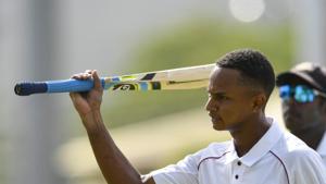 Shane Dowrich blasted his maiden ton as West Indies gained the upper hand at the end of day 2 in the Port of Spain Test against Sri Lanka.(AFP) Shane Dowrich blasted his maiden ton as West Indies gained the upper hand at the end of day 2 in the Port of Spain Test against Sri Lanka.(AFP)