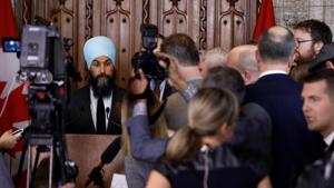 New Democratic Party leader Jagmeet Singh speaks to the media following the tabling of the budget in the House of Commons on Parliament Hill in Ottawa, Ontario, Canada, February 27, 2018.(REUTERS File Photo) New Democratic Party leader Jagmeet Singh speaks to the media following the tabling of the budget in the House of Commons on Parliament Hill in Ottawa, Ontario, Canada, February 27, 2018.(REUTERS File Photo)