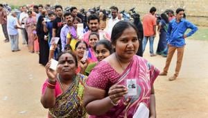 People queue up to cast their votes in Bengaluru during the recent Karnataka assembly elections. Madhya Pradesh goes to the polls later this year.(PTI File) People queue up to cast their votes in Bengaluru during the recent Karnataka assembly elections. Madhya Pradesh goes to the polls later this year.(PTI File)