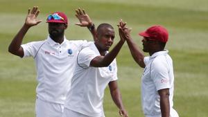 Miguel Cummins picked up three wickets as West Indies extended their advantage against Sri Lanka in the Port of Spain Test.(Getty Images) Miguel Cummins picked up three wickets as West Indies extended their advantage against Sri Lanka in the Port of Spain Test.(Getty Images)