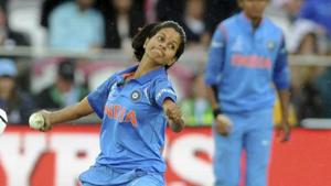 Poonam Yadav bowled a sensational spell of 4-0-9-4 but India women lost by three wickets to Bangladesh in a low-scoring thriller.(AP) Poonam Yadav bowled a sensational spell of 4-0-9-4 but India women lost by three wickets to Bangladesh in a low-scoring thriller.(AP)