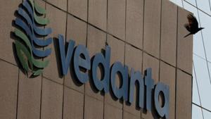A bird flies past the logo of Vedanta installed on the facade of its headquarters in Mumbai in this file photo. The company’s market valuation declined Rs 9,347.78 crore to Rs 36,038.22 crore on BSE.(Reuters Photo) A bird flies past the logo of Vedanta installed on the facade of its headquarters in Mumbai in this file photo. The company’s market valuation declined Rs 9,347.78 crore to Rs 36,038.22 crore on BSE.(Reuters Photo)